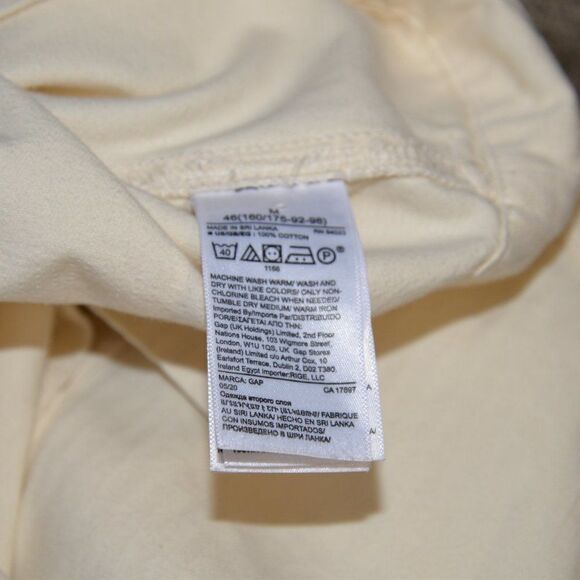 Gap Workforce Collection Cotton Pull Over Long Sleeve Ivory Chore Jacket Sz M - Picture 8 of 10